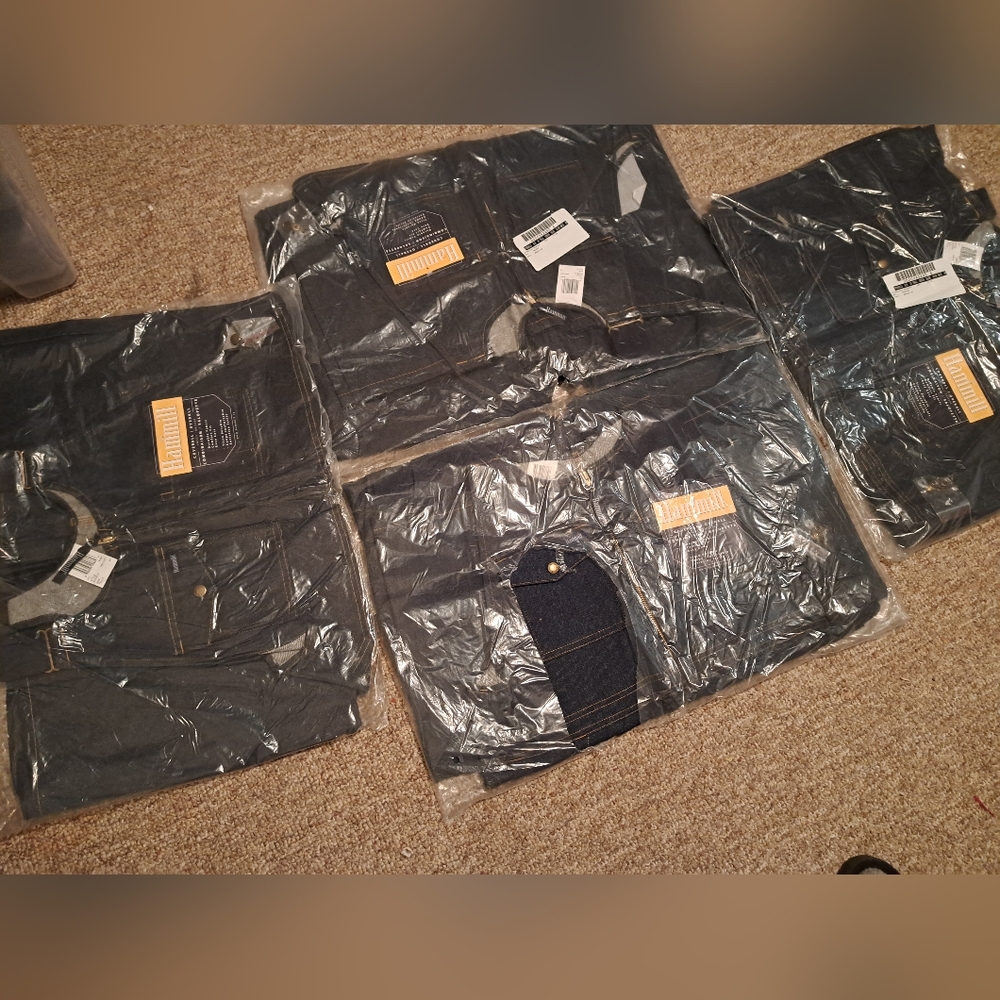 4 Brand New Hammil Denim Work Overalls
